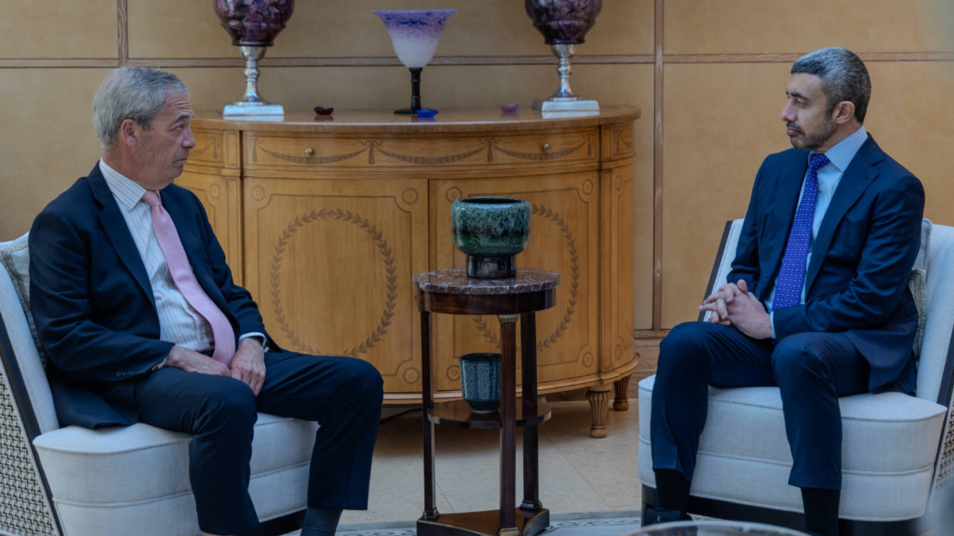 UAE foreign minister treats Nigel Farage like primeministerinwaiting on UK trip UAE foreign minister treats Nigel Farage like primeministerinwaiting on UK trip