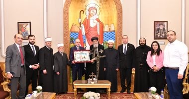 البابا تواضروس الثانى يستقبل قاضى قضاة فلسطين