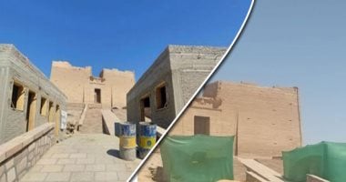 حقيقة لقطات تظهر إنشاءات حديثة بجزيرة معبد كلابشة فى أسوان