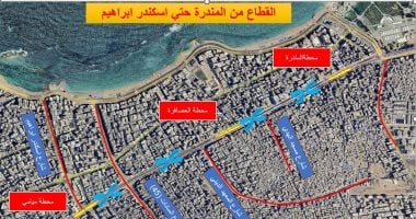 بدء تنفيذ دورانات جديدة أسفل مترو أبوقير بالإسكندرية لربط الاتجاهين