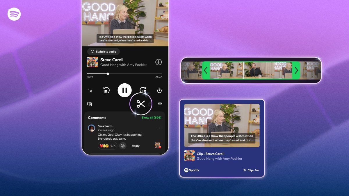 منصة Spotify تتيح حفظ ومشاركة المقاطع المفضلة من البودكاست بسهولة أكبر منصة Spotify تتيح حفظ ومشاركة المقاطع المفضلة من البودكاست بسهولة أكبر
