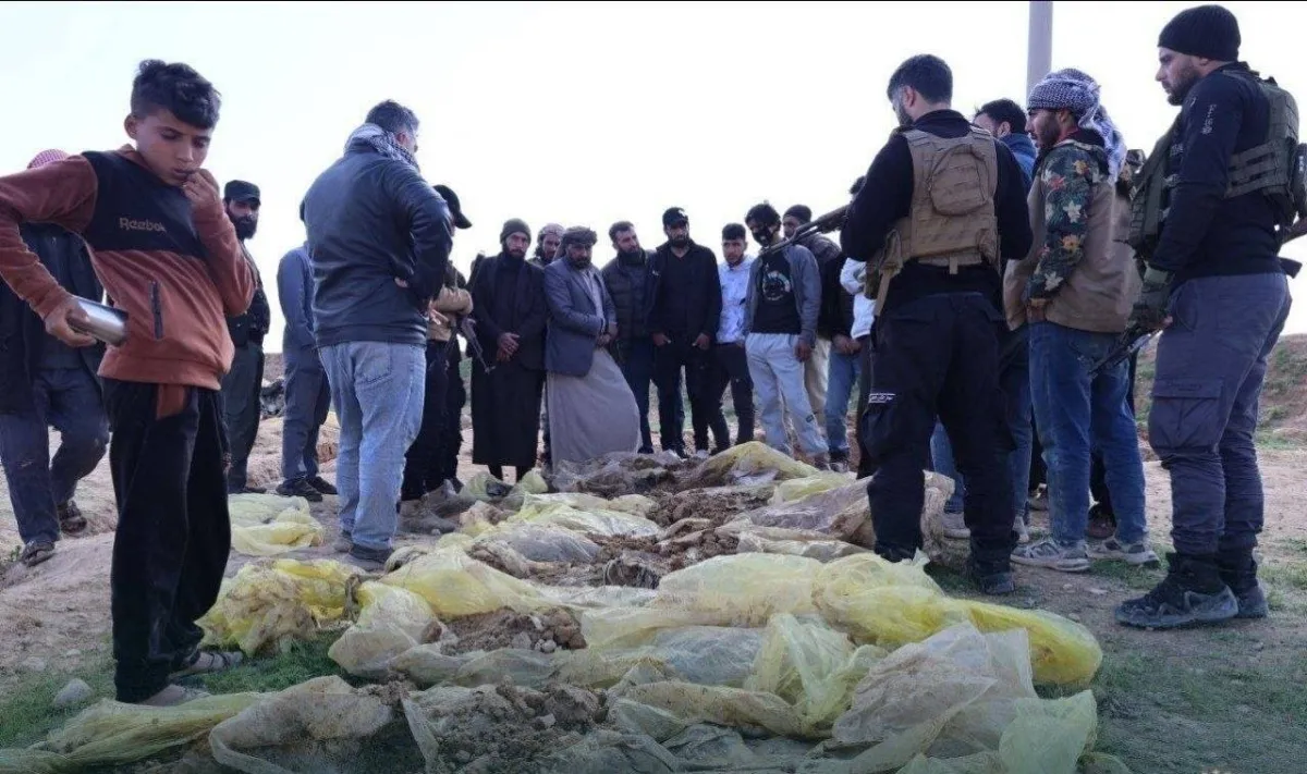 السيول تكشف المقابر الجماعية في الحسكة