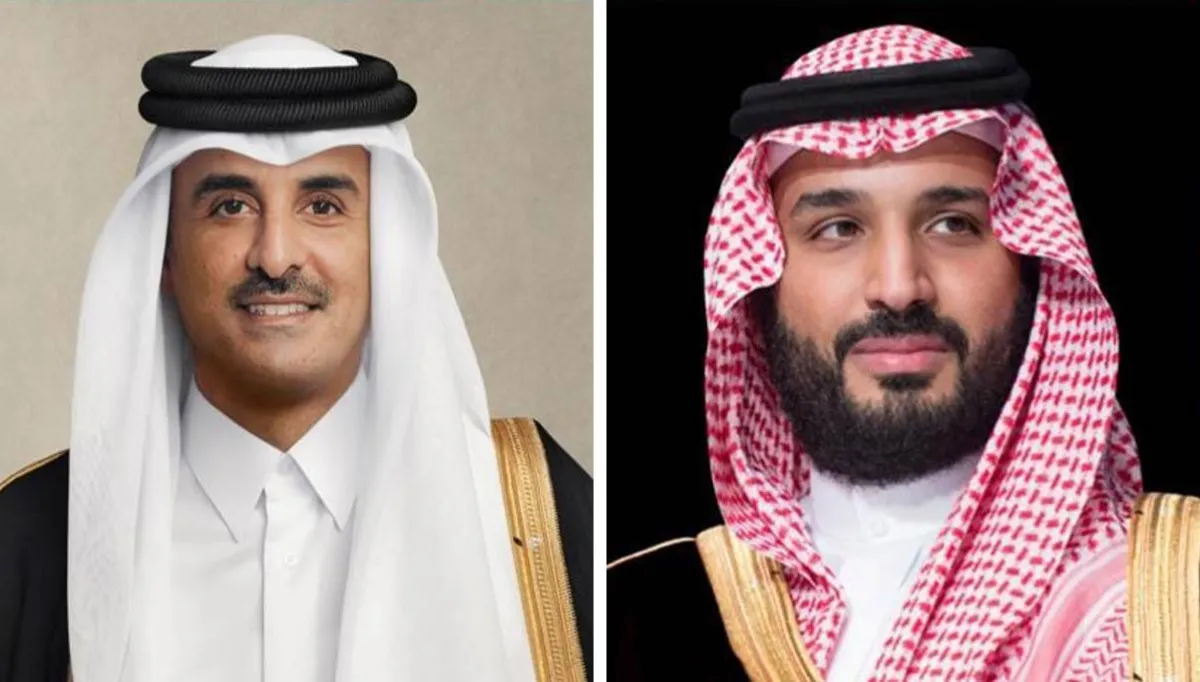 ولي العهد السعودي وأمير قطر يستعرضان جهود تعزيز أمن المنطقة