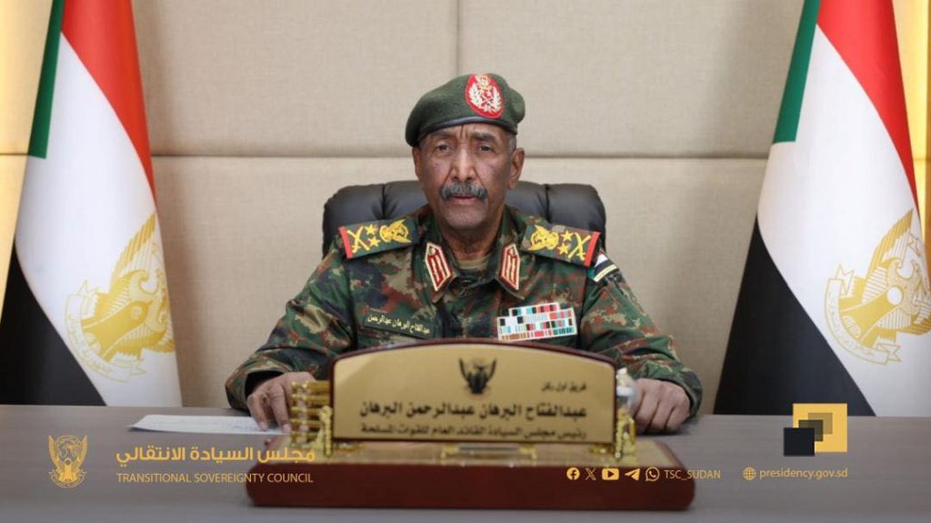 رسالة من البرهان إلى رئيس جيبوتي