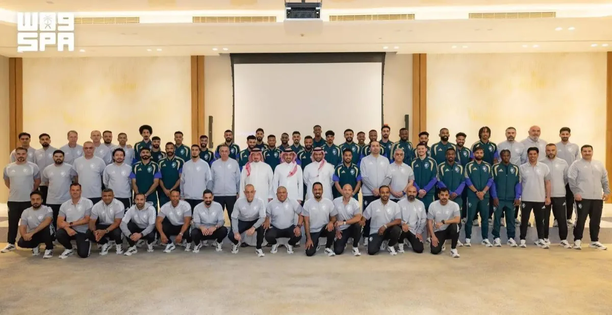 Saudi Sports Minister Sees off National Team ahead of its Departure to US for FIFA World Cup Saudi Sports Minister Sees off National Team ahead of its Departure to US for FIFA World Cup